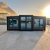 Maison préfabriquée à double aile de 20, 30 ou 40 pieds, 1 à 4 chambres, avec plan de configuration personnalisé, maison-conteneur moderne