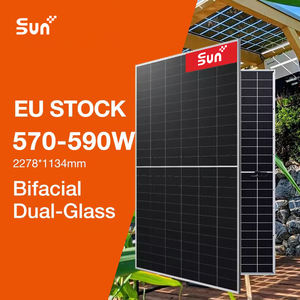 Panel Solar Bifacial Monocristalino SUNPLUS de 580W, 22.5% de Eficiencia, Marco de Aluminio, Stock en California - Product Image 1