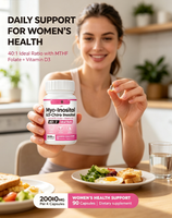 Capsules personnalisées à marque privée 90 unités Myo-Inositol & D-Chiro Inositol, favorisent l'équilibre hormonal et la santé ovarienne pour les femmes
