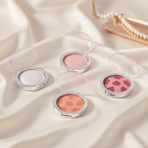 Palette de fard à joues et d'enlumineur crémeux scintillant personnalisée, palette de contour pour femmes noires, baume enlumineur effet verre pour le visage - Product Image 4
