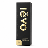 Carton pliable cosmétique noir personnalisé de qualité supérieure avec logo en relief doré pour l'emballage des soins de la peau