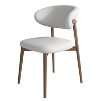 Chaise de salle à manger en métal léger de style nordique minimaliste moderne avec dossier en forme de corne pour la maison, le restaurant, l'hôtel