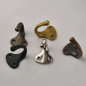 European Style Wall Mounted <b>Coat</b> <b>Hooks</b> <b>Single</b> <b>Hook</b> Cast Iron Antique Bronze Black Silver Bathroom Wardrobe Use - Product Image 1