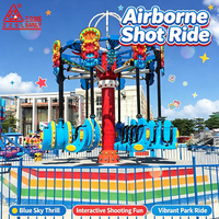 Manège Airborne Shot pour parcs d'attractions, parcs à thème, fêtes foraines, utilisation extérieure et intérieure, à vendre