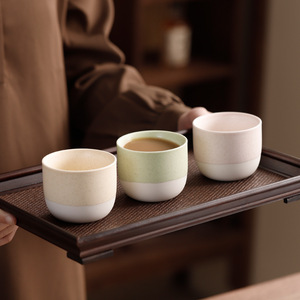 Customized Rough Earthenware Japanese-Style Tea <b>Cups</b> Creative Ceramic <b>Cups</b> Simple Hand-Held Coffee <b>Cups</b> With Rich Aroma - Product Image 2