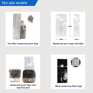 High-density Pp Mushroom Grow Bags With Injection Port With 0.2/0.5 Micron Filter Patch Customizable Autoclave-resistant - Product Image 5