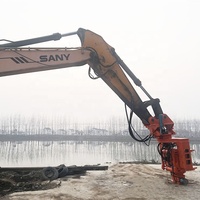 KS60 Pile driver à poignée latérale, marteau vibratoire pour excavatrice hydraulique, machine à pieux tubulaires pour travaux de construction