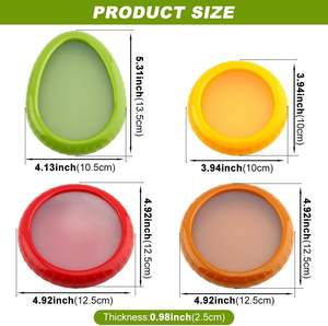 Juego de 4 Mini caja de almacenamiento de refrigerador de plástico aguacate tomate película de silicona sellada caja de conservación de frutas y verduras - Product Image 2