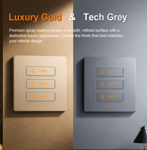LANBON 智能灯墙开关 L10R 单火线墙壁三路灯开关 Tuya Zigbee 按钮开关 兼容 Alexa - Product Image 4
