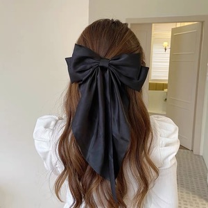 Aksesoris Jepit Rambut Pita Kupu-kupu Besar Bahan Satin Sutra Panjang Model Super Star Gaya Korea - Product Image 1