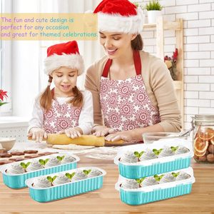 200ml Tarjeta personalizada Muffin Cupcake Molde Colorido Desechable Papel de aluminio Taza para hornear Pan Mini Pan con tapa de cúpula - Product Image 2