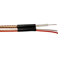 Câble coaxial 3C2V+AE pour caméra, connecteur BNC, gaine en PVC, résolution 1080P, blindage tressé et combiné