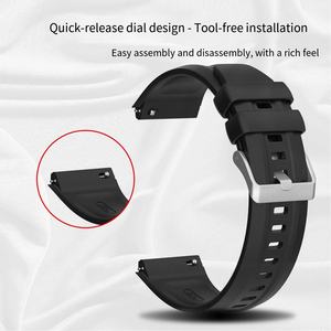 Bracelet en silicone respirant de haute qualité, réglable avec boucle à ardillon, 22 mm, sport et mode, pour montre connectée - Product Image 3