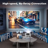 Proyector de Video Inteligente Portátil Nativo 720P, Android 13, WiFi, BT 5G, Cine en Casa, TV 3D, Mini Proyector 4K para Juegos y Películas al Aire Libre