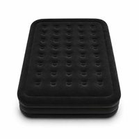 Matelas Gonflable Double Élevé de Luxe Léger en PVC Écologique avec Pompe Intégrée Automatique, Portable pour la Maison et le Camping en Plein Air
