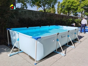 Tùy Chỉnh Thân Thiện Với Môi Bền Có Thể Gập Lại PVC Khung Hồ Bơi Cho Ngoài Trời Sân Sau Bơi Phổ Biến Thiết Kế Trên Bán - Product Image 4