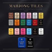 Jeu de tuiles de mahjong américaines en acrylique personnalisées, 160 pièces, gravure de nom, cadeau pour maman, grand-mère, luxe, premium, vente en gros