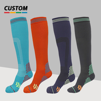 Chaussettes Marathon Personnalisées Avec Fond De Serviette Elite Unisexe Respirant Professionnel 20-30mmHg Compression Long Tube Chaussette