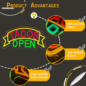 Letreros de Neón Personalizados con la Palabra '<span class=keywords><strong>Tacos</strong></span>', Letreros LED de Neón para Restaurantes Mexicanos, Regalos de Bienvenida para Cafeterías y Restaurantes, Regalos para Amantes de los <span class=keywords><strong>Tacos</strong></span> - Product Image 3