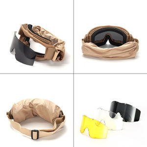卸売 三レンズ 防風 モトクロス タクティカルグラス 射撃 アウトドア CS装備 耐衝撃 防曇 安全ゴーグル - Product Image 2