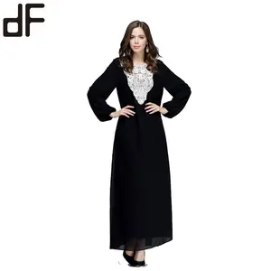 Kadınlar için toptan islam elbiseler abaya beyaz dantel abaya elbise islam eid dubai siyah caftans türkiye kadınlar elbiseler