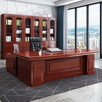 Bureau de direction moderne simple, nouveau style chinois, bord droit, bureau d'ordinateur pour patron, bureaux de direction