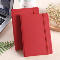 Couverture en cuir PU rose pour agenda, bloc-notes de poche personnalisé avec grille à points et bande élastique, pour Journal agenda
