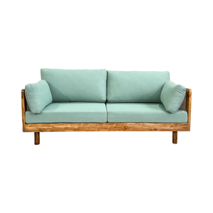 Canapé 3 places en rotin de qualité supérieure avec un design tressé durable, coussins confortables, parfait pour les espaces intérieurs et extérieurs. - Product Image 2