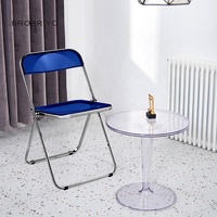 Großhandel Günstige Acryl Kunststoff Transparent Klar Stuhl Schreibtisch Tisch Restaurant Klappstuhl