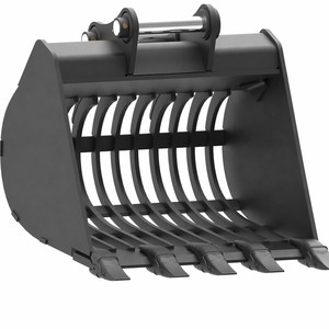 Godet tamiseur robuste pour roche, en acier haute résistance, conception à barres ouvertes, attache pour pelle, tri de pierres de carrière, 5-30 tonnes - Product Image 5