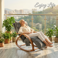 Fauteuil de massage électrique de luxe en coton et lin respirant, avec fonction shiatsu, vibration, chauffage et balancement, pour le corps entier, zéro gravité, capacité 150 kg
