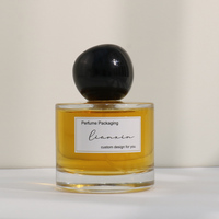 Flacon de parfum rond en verre vide de luxe, design personnalisé, 30 ml, 50 ml, 100 ml, avec boîte