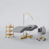 Nouveau design de mobilier de salon de beauté, fauteuil de massage multifonctionnel en cuir avec hauteur réglable et structure en métal et PU, à vendre