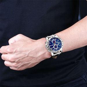 MEGIR 2081 Outdoor Big Dial Men's Sports Watches Top Brand Fashion Leather Quartz Men Waterproof <b>Clock</b> - Product Image 4