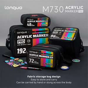Ensemble de marqueurs à peinture acrylique ultime de 192 couleurs, <span class=keywords><strong>palette</strong></span> complète de couleurs, stylos à peinture opaque, peinture professionnelle pour artistes, studio d'art, lot en vrac PET - Product Image 4