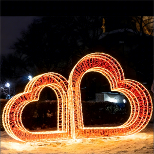 Exhibición de Luces en Forma de Corazón Promocional para Campañas Festivas, Eventos de San Valentín, Celebraciones de Bodas y Entornos Comerciales Románticos - Product Image 1