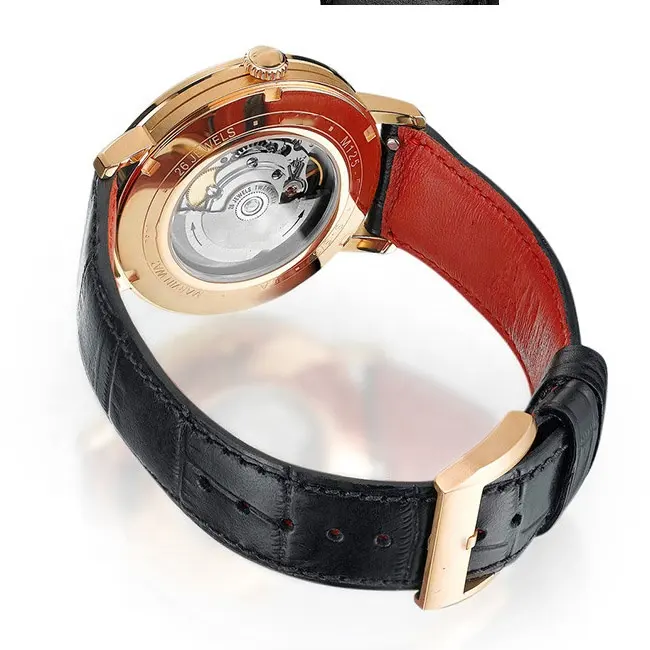 Oem Design Your Own Watch Mechanical Top Leather Luxury Men Watches Wristwatch Custom Logo Watch
