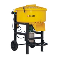 LONTA YP120 120L Petite mini bétonnière électrique à action forcée Machine bétonnière portable avec couvercle