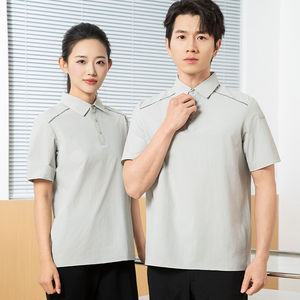 เสื้อโปโลโปรโมชั่น สีกรมท่า แขนสั้น สีพื้น โพลีเอสเตอร์ ชุดทำงานองค์กร ใส่ได้ทุกวัน - Product Image 4