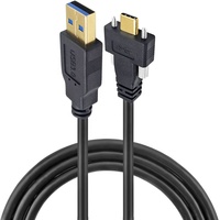Câble de caméra industrielle haute vitesse USB3.0 à Type C 3A montage sur panneau de verrouillage à vis de charge rapide avec blindage de tresse en stock