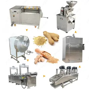 Hot Sale Ginger Washing Peeling Slicer Drying Machine Ginger Processing Plant