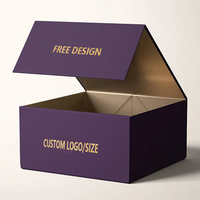 Échantillon gratuit, logo personnalisé, boîtes cadeaux en carton rigide pliables de luxe, fermeture magnétique, doublure en éponge