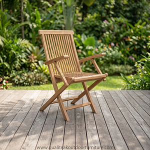 Sillón Plegable Tropical de Madera Maciza Ligera de Alta Calidad para Piscina, Jardín, Parque, Villa, Comedor y Uso en Hoteles - Product Image 2