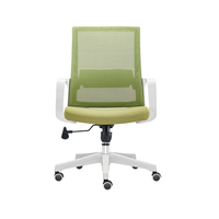 Chaise de bureau ergonomique au design italien moderne en maille verte 360 chaises de salle du personnel pivotantes à hauteur réglable