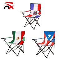 Nx Top Fashion Logo personnalisé Chaise de camp pliante de fête écologique Chaise pliante d'extérieur avec drapeau de pays