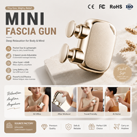 Mini pistolet de massage portable doré pour tissus profonds, masseur musculaire à percussion, moteur sans balais, 1200 mAh, 3 vitesses