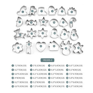 Moules à biscuits créatifs en acier inoxydable sur le thème de Noël, 24 pièces, <span class=keywords><strong>emporte</strong></span>-pièces en relief pour la cuisson des biscuits, outils dans une boîte - Product Image 3