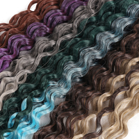 24 Pouces DE Dreadlock Synthétique Ondulé Double Extrémité Dreads 5 Brins À La Main Crochet Dreads Soft Loc Extensions pour Femmes Hommes