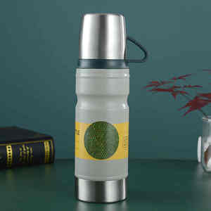 Thermos en acier inoxydable 304, anti-fuite, écologique, boîte cadeau, bouteille d'eau portable, cadeau d'ouverture d'entreprise, vente en gros - Product Image 1