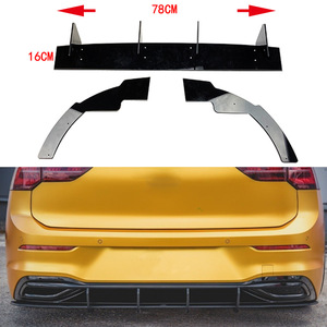 Volkswagen Golf 8 Rear Diffuser And Blade Spoiler <b>PP</b> Material Ducktail Design For 2021+ Models - Product Image 2